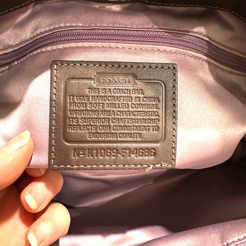COACH PENELOPY PEBBLED LEATHER Dark Chocolate Shoulder Bag EUC 14 X 9X4X7 - Picture 14 of 16